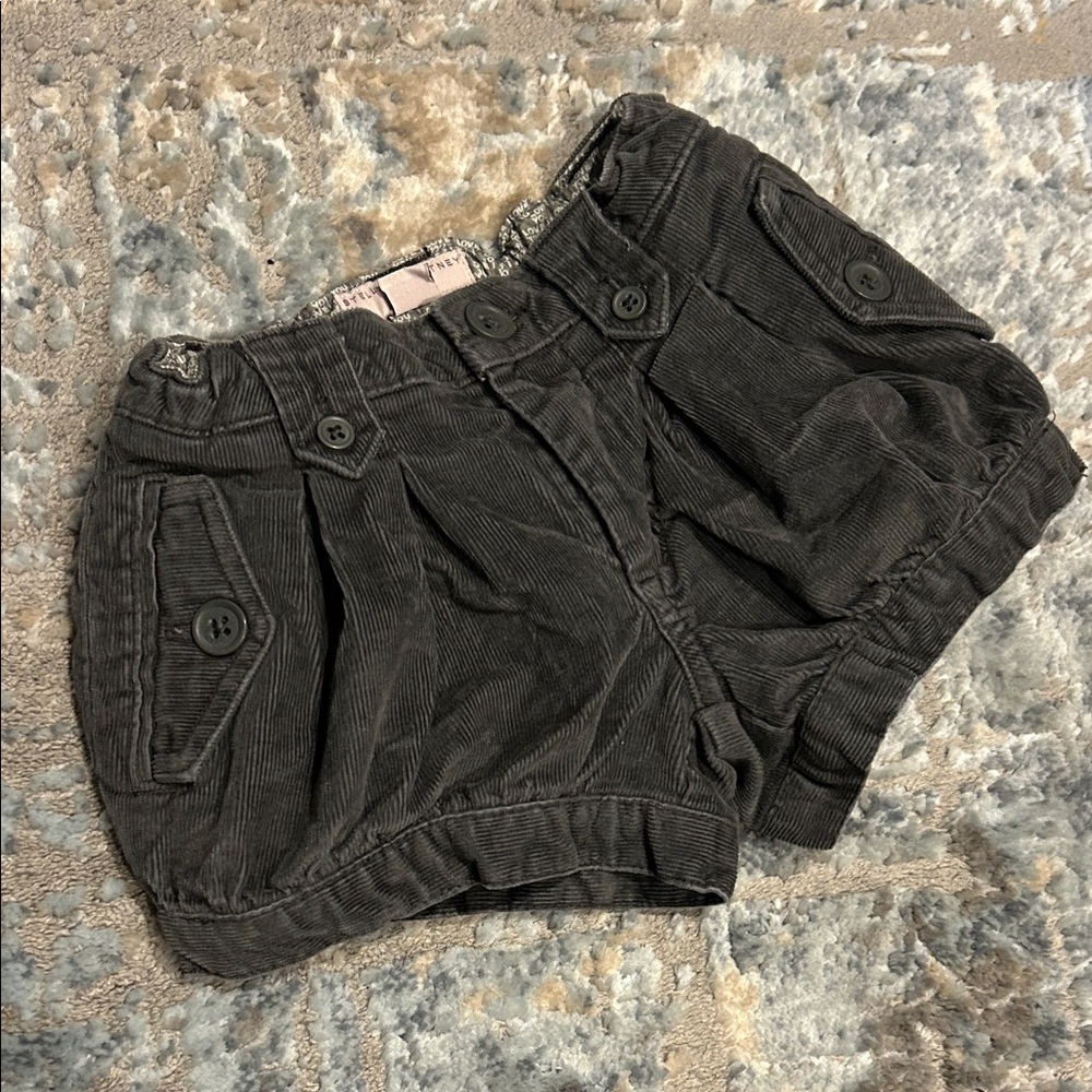 Stella McCartney Kids Dark Gray Corduroy Shorts